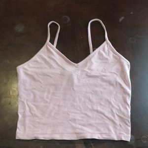Dusty pink cropped tank top